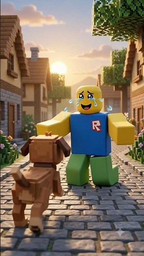 A lonely Roblox Noob found his only true friend... ❤️🐶 Watch till the end! 🥺🎮 #roblox #robloxstory