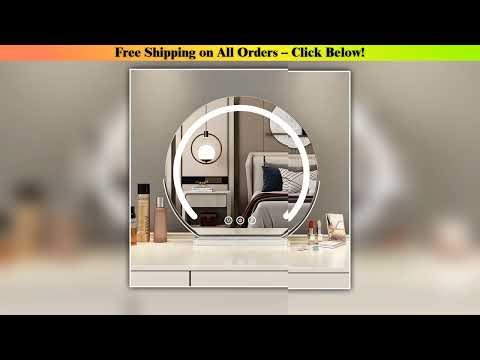 Semicircular Makeup Mirror Desktop Touch Screen Light Luxury Plug-in Internet Celebrity Simple LED