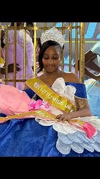 QUEEN ANISHA MUGAGGA GIVING AWAY THE CROWN TO THE NEXT LITTLE MISS UNIVERSE 2024.