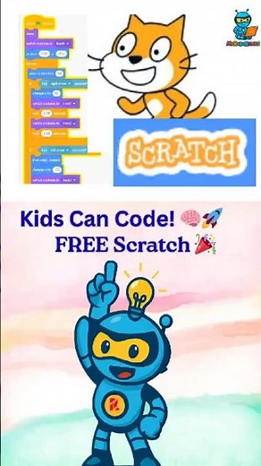 Scratch Beginner Day1 Tutorial 2025|Learn Scratch for Free on Any Device|Kids Coding Basics. #shorts