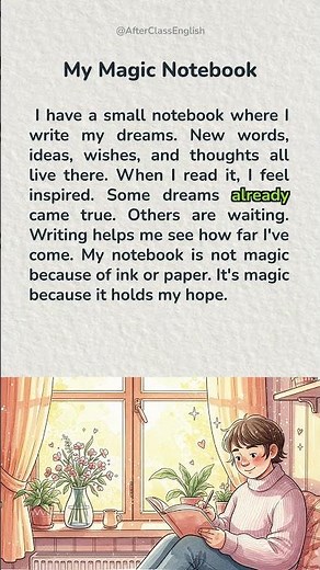 My Magic Notebook | English Reading and Listening Practice #englishforbeginners
