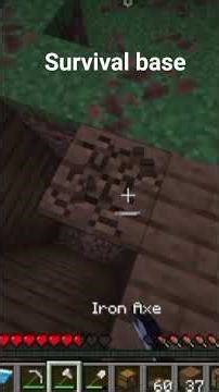 1st Survival base #minecraft #gaming