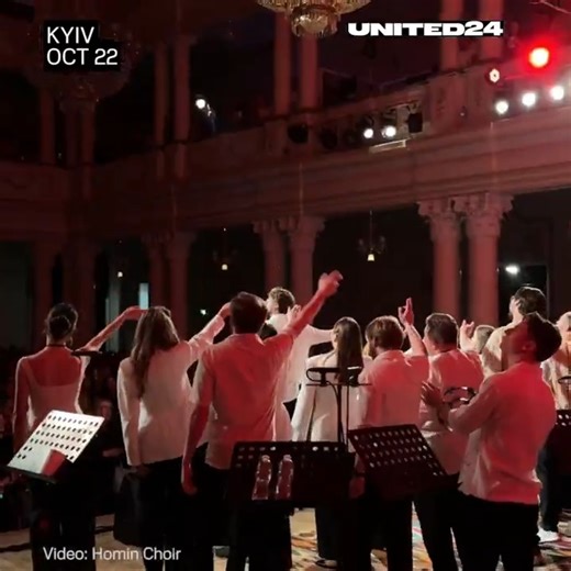 During a blackout caused by Russian strikes, the Lviv choir and their audience kept singing together in the dark ❤️‍🩹 | In Ukraine