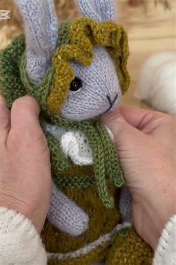 Knitted Bunny Snowdrop Outfit 🌿 | Toy Wardrobe Knitting Pattern | Knitting Toy