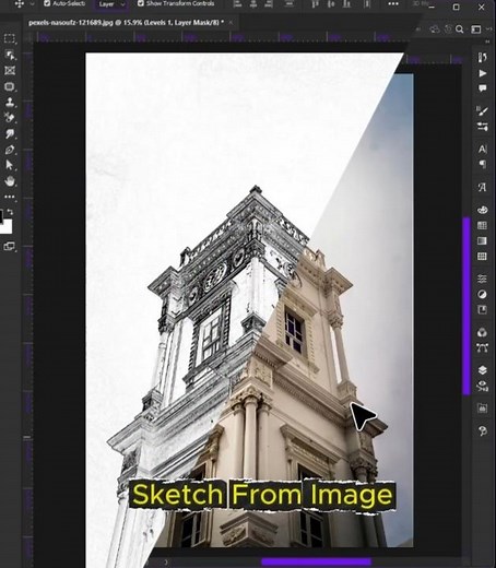 Photoshop 2025 Create Sketch From Any Image