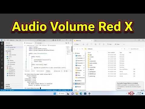 Fix Audio Volume Icon Red X and No Sound Broken on Windows