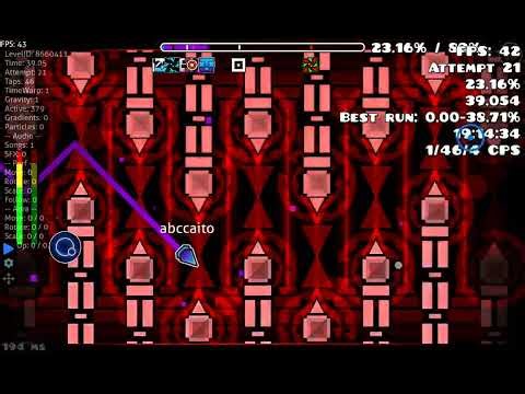 Trying to play death moon in geometry dash