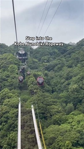 Flying over Kobe, Japan🇯🇵🚡 Nunobiki Ropeway!#shorts #kobe #hyogo #japantravel #nunobiki #ropeway