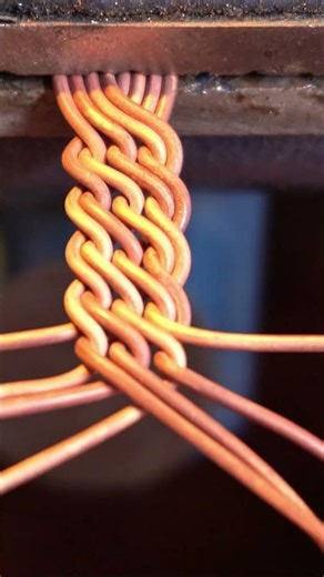 How to make a hand - knitted copper ring #9