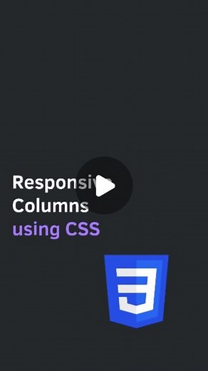 Tilak | Web Development 🧑‍💻 on Instagram: "🖋️ The columns property is a shorthand property for: • column-width • column-count ⚡ The above CSS code applies a column layout to elements with the class "container." It creates columns with a width of 8 rems and ‘auto’ determines the number of columns based on the content within the container. Follow @coding_dev_ for more #html #css #html5 #css3 #webdevelopment #beginner #code #javascript #js #developer #responsivewebdesign"