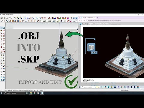 How to import .obj file into .skp file with perfectly applied texture \\ Import and edit .obj file