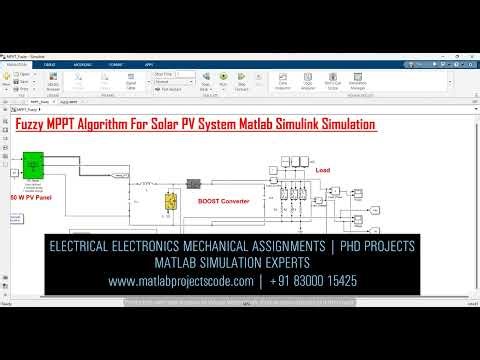Fuzzy MPPT Algorithm For Solar PV System Matlab Simulink Simulation