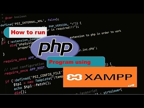 How to run PHP program in XAMPP