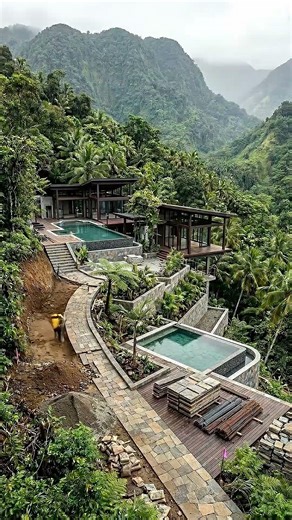 Luxury Jungle Resort Transformation | Tropical Hillside Paradise Design