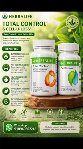 Herbalife Total Control & Cell-U-Loss – Natural Support for Weight Management