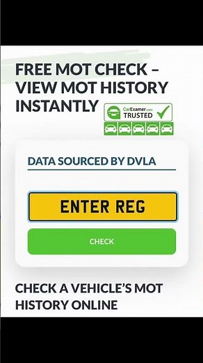 Mot check online free data from DVSA