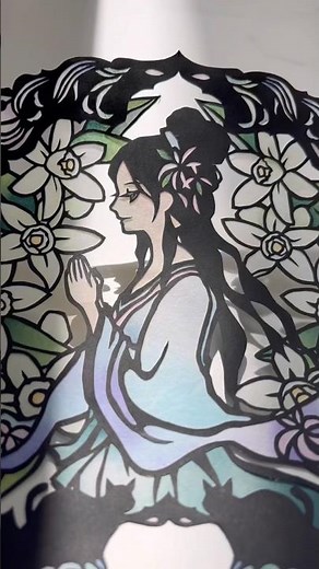 [Abirahime Shrine Paper-Cut Goshuin] #PaperCutArt