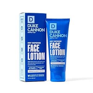 Duke Cannon Dry Defense Face Lotion, Ultra Lightweight Gel, Moisturizes and Protects, Fragrance Free, For Dry and Sensitive Skin - 3 oz.