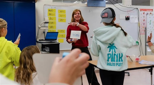 Education Week on Instagram: "There’s an old adage in literacy education: First students learn to read, then they read to learn. In theory, children master foundational reading skills in the early grades, and then apply them to increasingly complex text. But it’s often not so simple in practice. Teachers and experts alike say that many older students still struggle with the basics. They have trouble breaking down multisyllabic words, for instance, or can’t read with fluency. But by the time teen