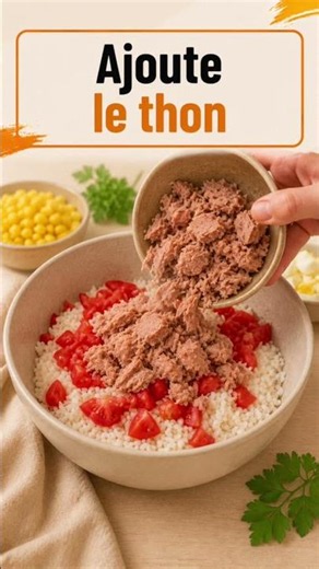 La salade de riz qui cale 😍🔥 Thon Maïs Tomates Œufs