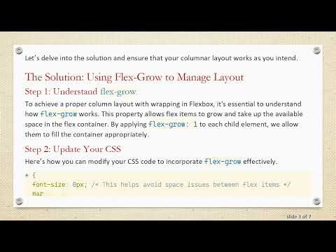 Solving flex-flow: column Issues in CSS Flexbox