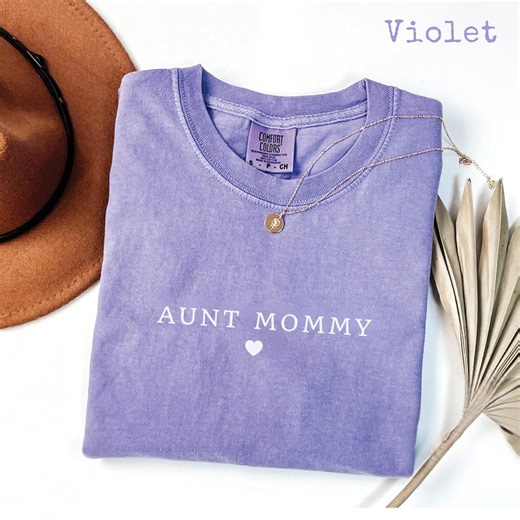 Aunt Mommy Shirt Comfort Colors®, Cool Aunts Club Shirt, Gift for Aunt to Be, Pregnancy Announcement, New Auntie Shirt, Trendy Aunt - Etsy