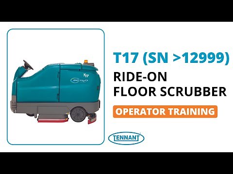T17 Ride-On Scrubber | How to Operate Standard Panel (SN higher than 12999) | Tennant Company