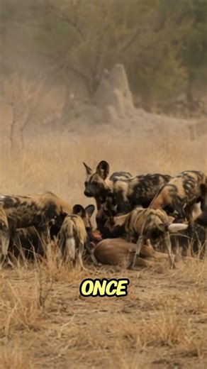 African Wild Dogs: Nature’s Ultimate Team Hunters #animalfacts #wildlife #animals