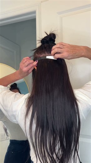 DIY Hair Extensions That Don’t Look DIY. #tapeinextensions #diyhairextensions #hairextensions