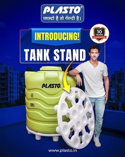 Say goodbye to old cement bases! Give your water tank the strength it deserves with Plasto Tank Stand – no cracks, no mess, just a clean and lasting solution! #PlastoHaiTohGuaranteeHai For Product Details And Enquiry, WhatsApp us at 7767007071 Or visit our Website: plasto.in . . . #PlastoTankStand #strongsupport #cleanroof #nomorecracks #tankstand #uvprotected #10YearWarranty #smartplumbing #watertankbase #plastoquality | RC Plasto Tanks & Pipes Pvt Ltd