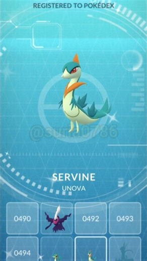 Evolving shiny Snivy ✨ || Servine pokemon go #gaming #shorts #1k