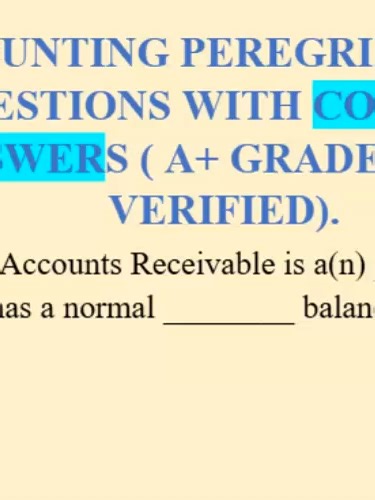Accounting Peregrine Exam 📊🔥 Questions with Correct Answers | 2026 Guaranteed Pass Prep 🚀 Getting ready for the Accounting Peregrine Exam and want to walk in confident? 💯 This video delivers high-yield, exam-style accounting questions with clear, correct answers designed to help you master the concepts Peregrine actually tests 🧠✨ Fully updated for 2026 and built for real results 📈 You’ll review the most tested areas including financial accounting, managerial accounting, cost behavior, budg