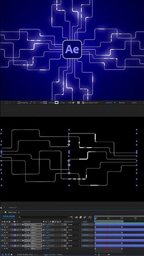 Circuit Lines Animation in Adobe After Effects. #aftereffctstuturial #learnaftereffects
