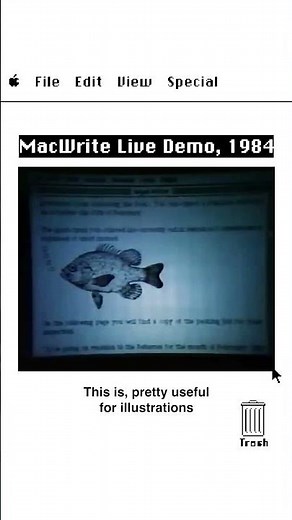 MacWrite Live Demo, 1984