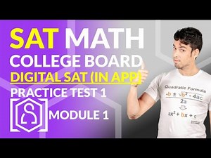 NEW SAT Math: DIGITAL SAT - Practice Test 1! Module 1 via APP in REAL TIME!