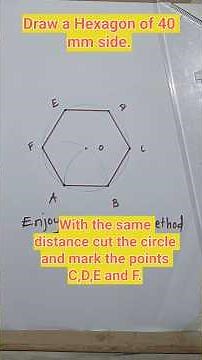 Draw Hexagon by Compass.Simple and Easy Method. #drawing #mechanical #education #graphics