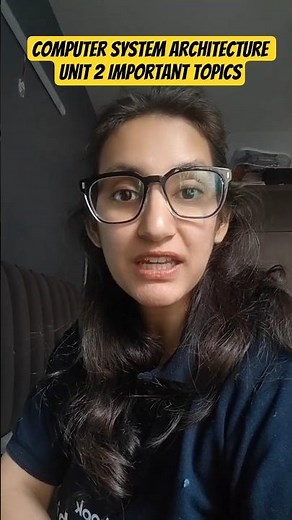 Computer System Architecture Unit 2 Important Topics | Dr. Richa #ytshorts #computerarchitecture