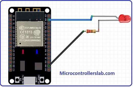 ESP32 GPIO Pins Programming in Arduino IDE - LED Blinking Example
