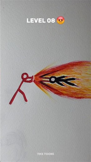 How to draw Stickman Fight | Fire🔥 vs Laser
