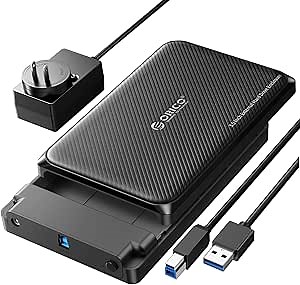 ORICO Hard Drive Enclosure 3.5, Tool Free USB 3.0 External Hard Drive Enclosure for 3.5 2.5 Inch SATA III/II/I SSD HDD Up to 20TB, Support UASP, Trim, with 12V/2A Power Adapter.(DDW35U3)