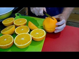 Making Fresh Homemade Orange Juice