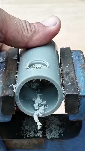 the process of making clothes hangers from PVC pipes #shortvideo