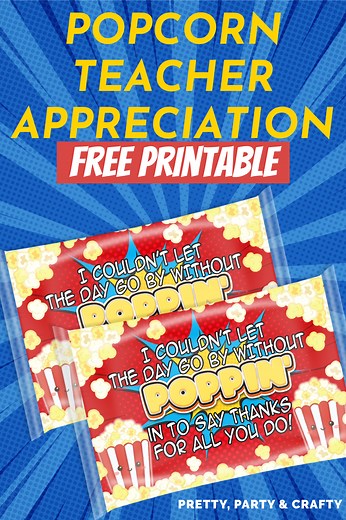 Popcorn Teacher Appreciation Free Printable