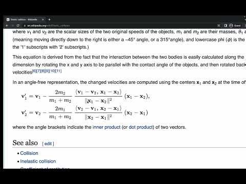 Implementing 2D Elastic Collisions in Java