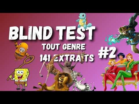 BLIND TEST TOUT GENRE #2 🎬 141 Extraits | Films, Séries, Dessins Animés, Musiques & Pubs #blindtest