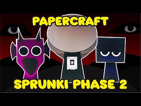 DIY PAPERCRAFT - How to make Sprunki Phase 2 Papercraft (DURPLE - JEVIN - MR. TREE )