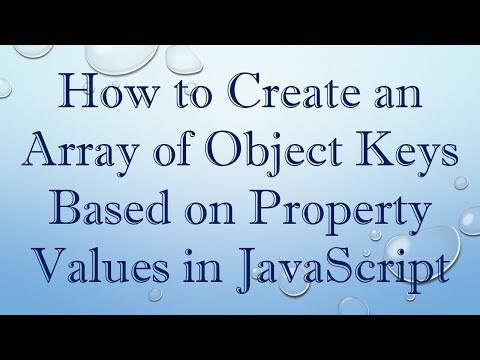 How to Create an Array of Object Keys Based on Property Values in JavaScript