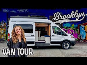 She Has a SHORT Ford Transit DIY Campervan For City VAN LIFE Living, RENTS it Out to Cover Costs