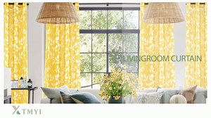 XTMYI Yellow Sheer Curtains 96 Inches Long for Living Room,Match Blue or Gray Grey Decor,Leaf Pattern 96 Inch Curtains 2 Panels Set with Grommets,Light Pale Yellow