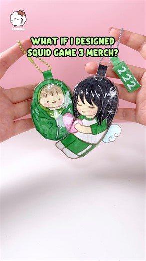 pogeun paper on Instagram: "Squid game3 222 Key-chain💗 #squidgame3 #squidgame #diy #craft #diyideas"